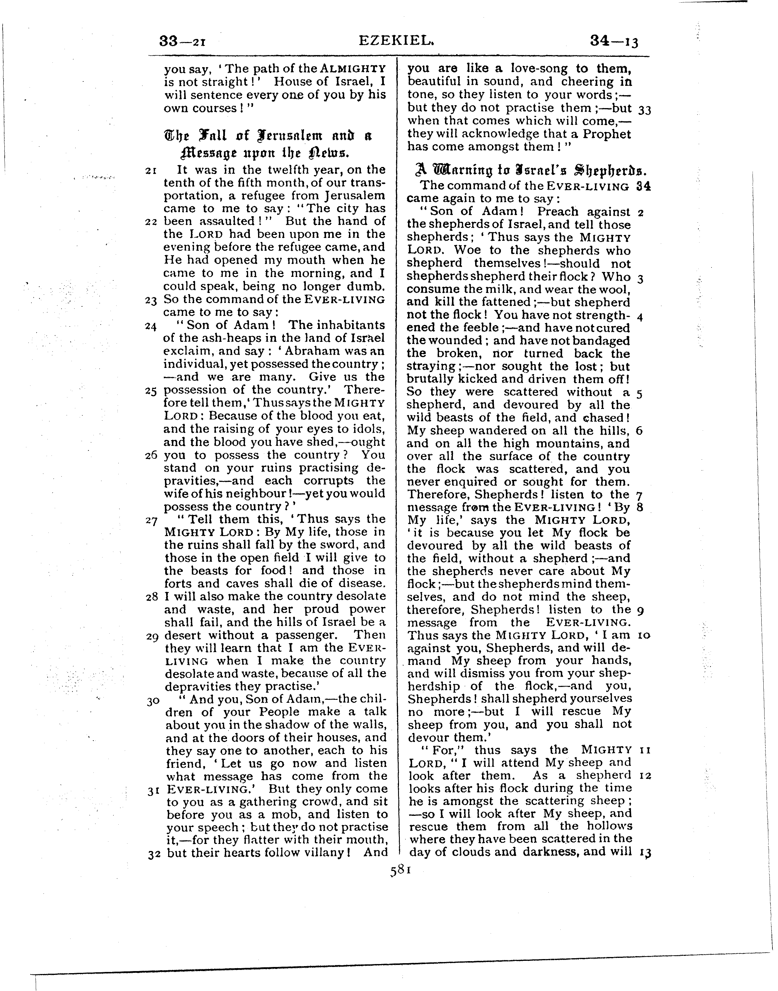 Ferrar Fenton Bible page 0581