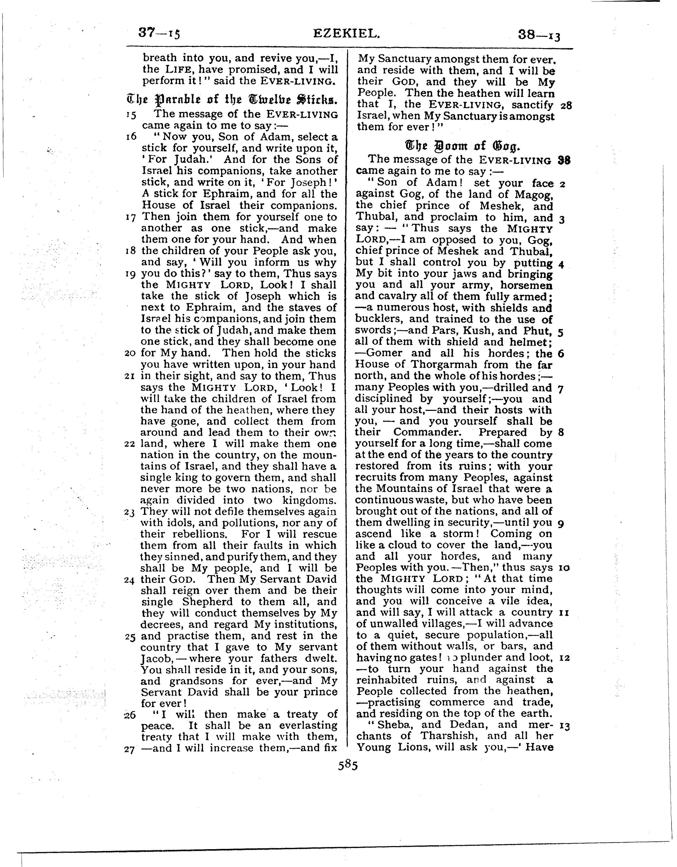 Ferrar Fenton Bible page 0585