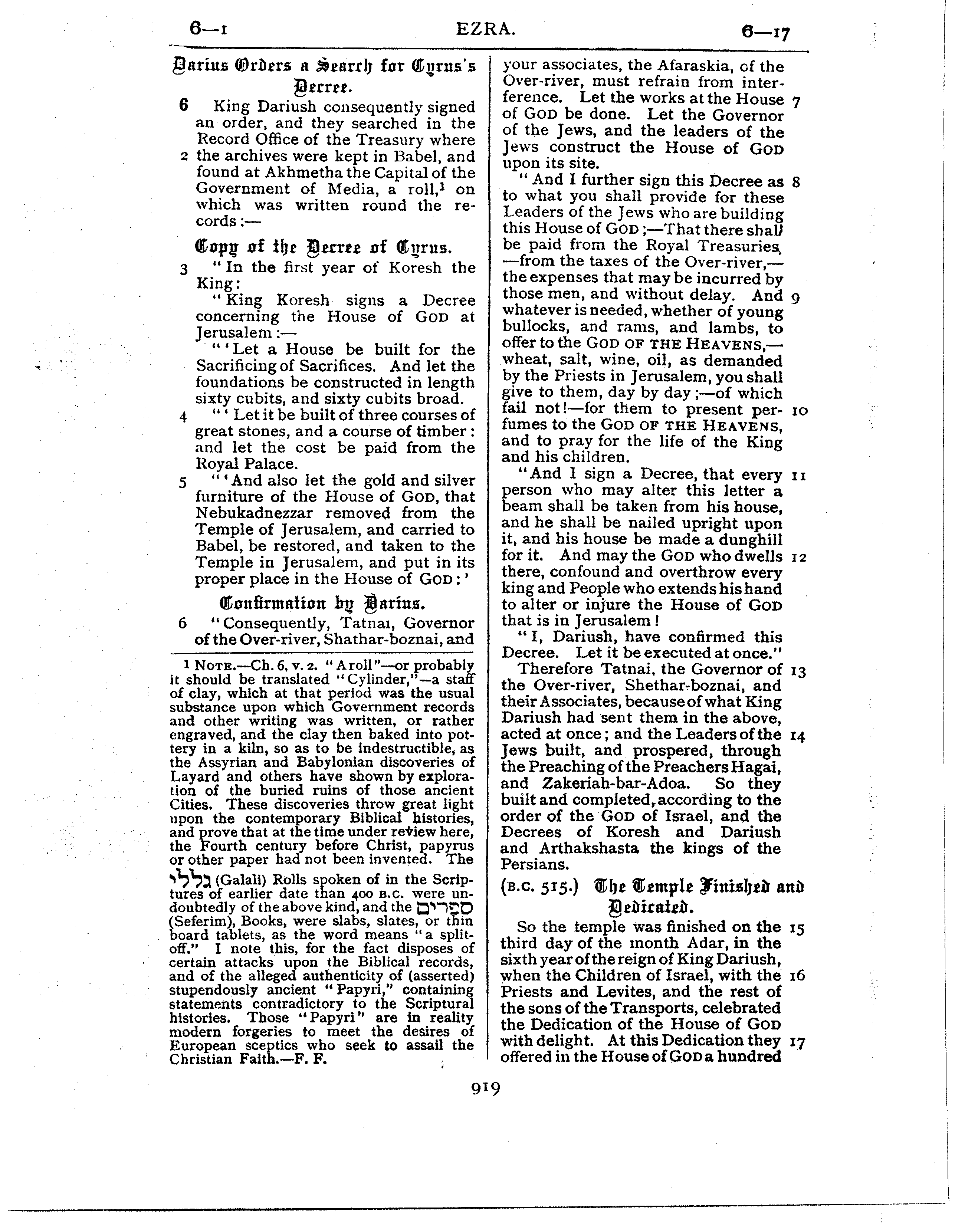 Ferrar Fenton Bible page 0919