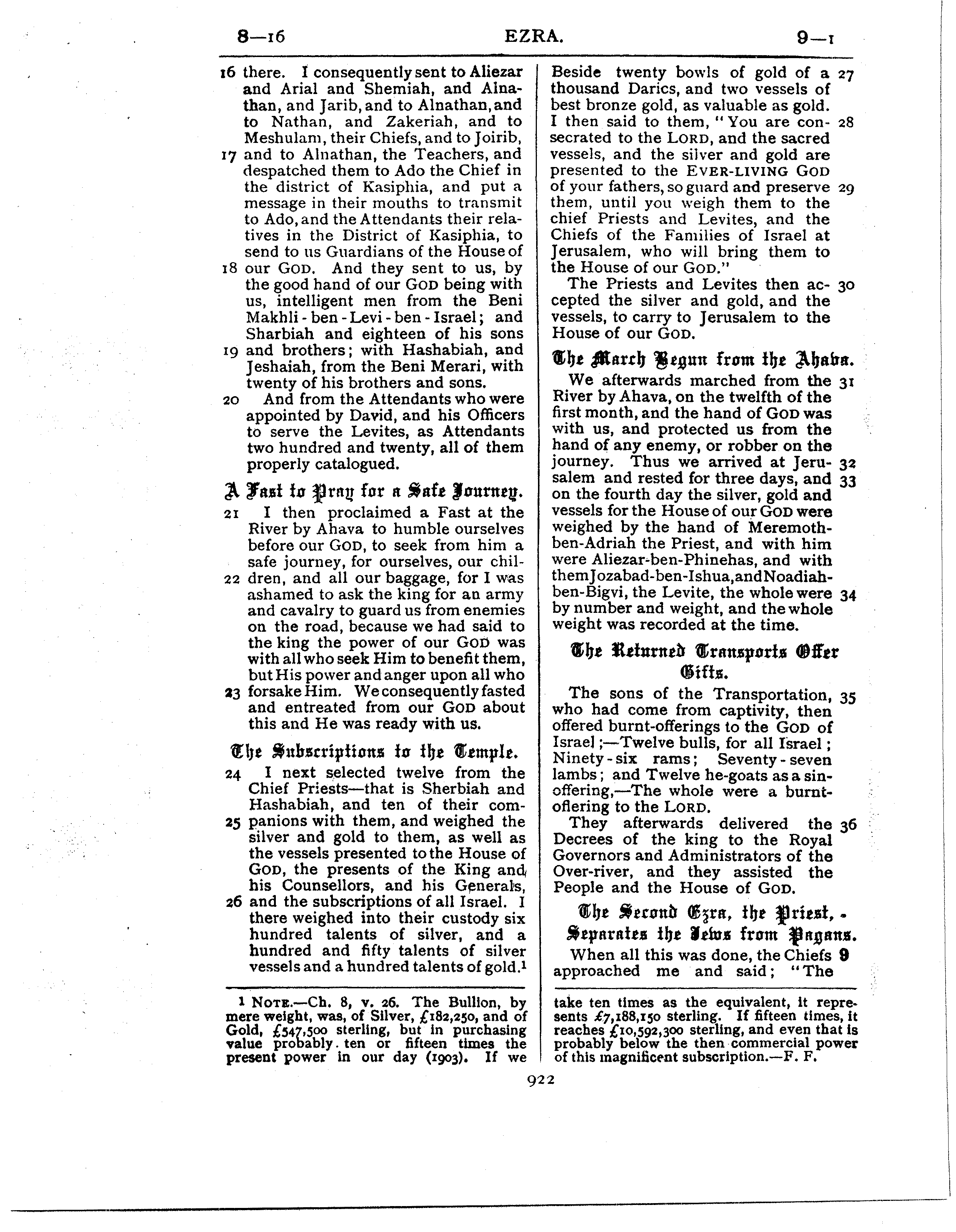 Ferrar Fenton Bible page 0922