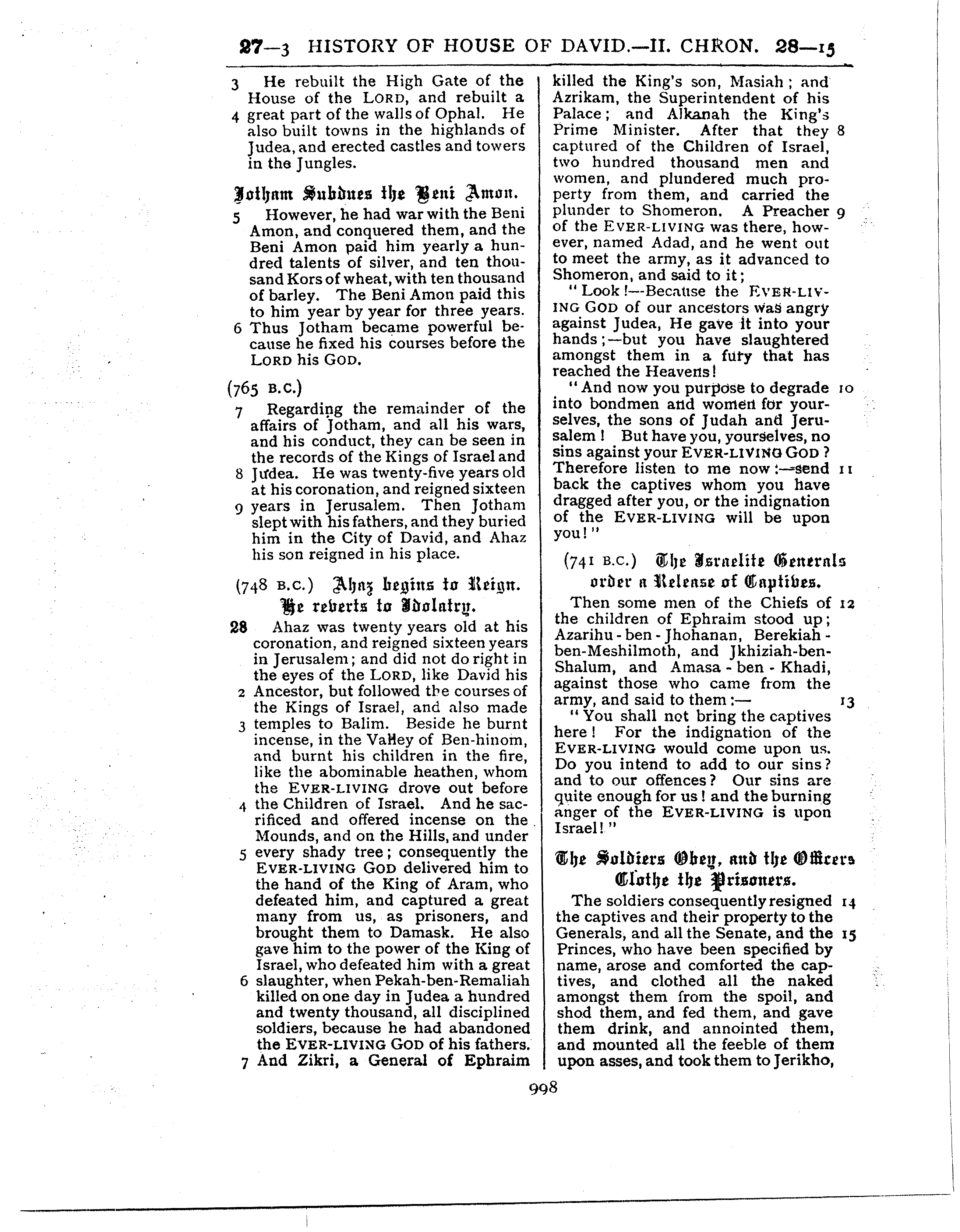 Ferrar Fenton Bible page 0998