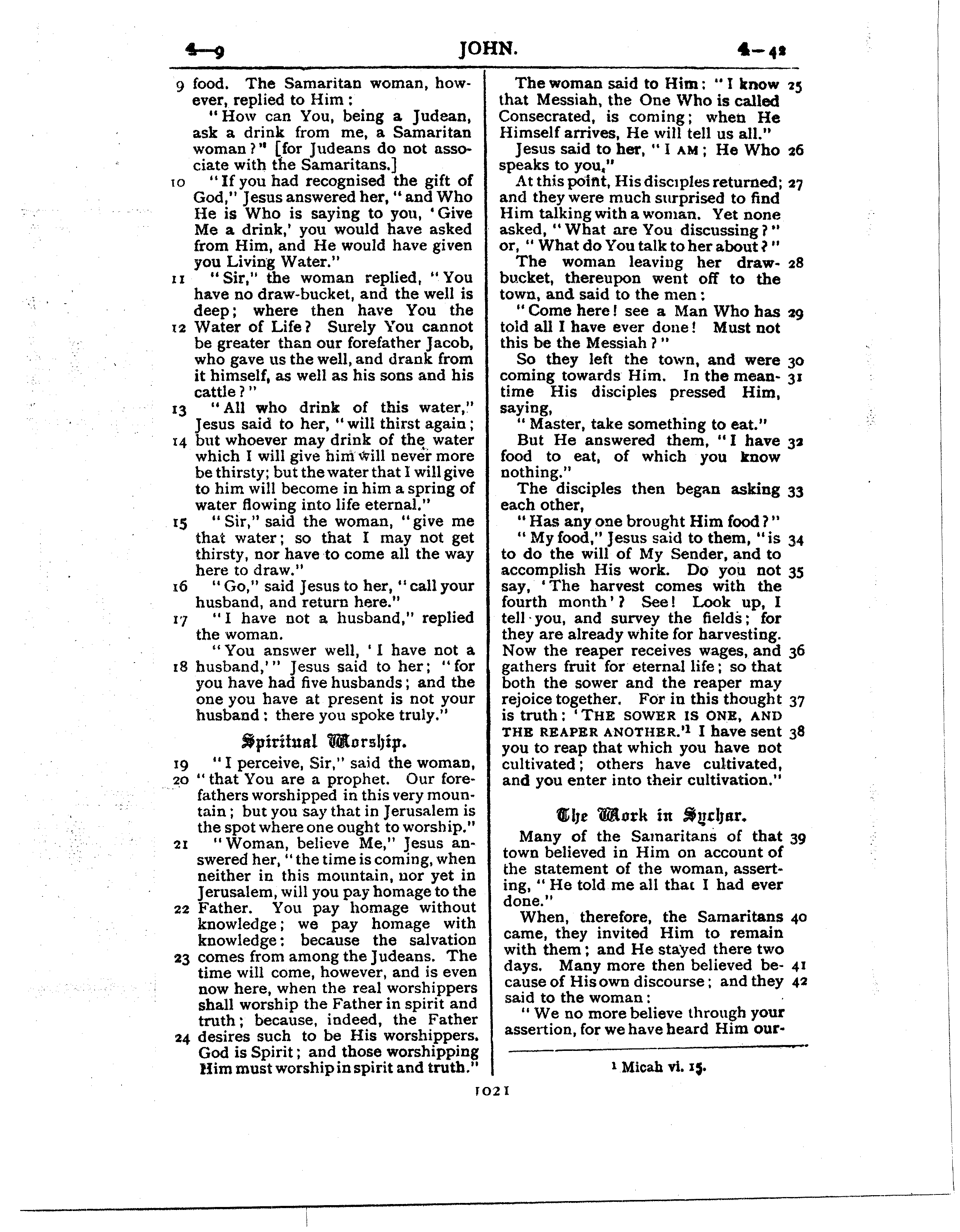 Ferrar Fenton Bible page 1021