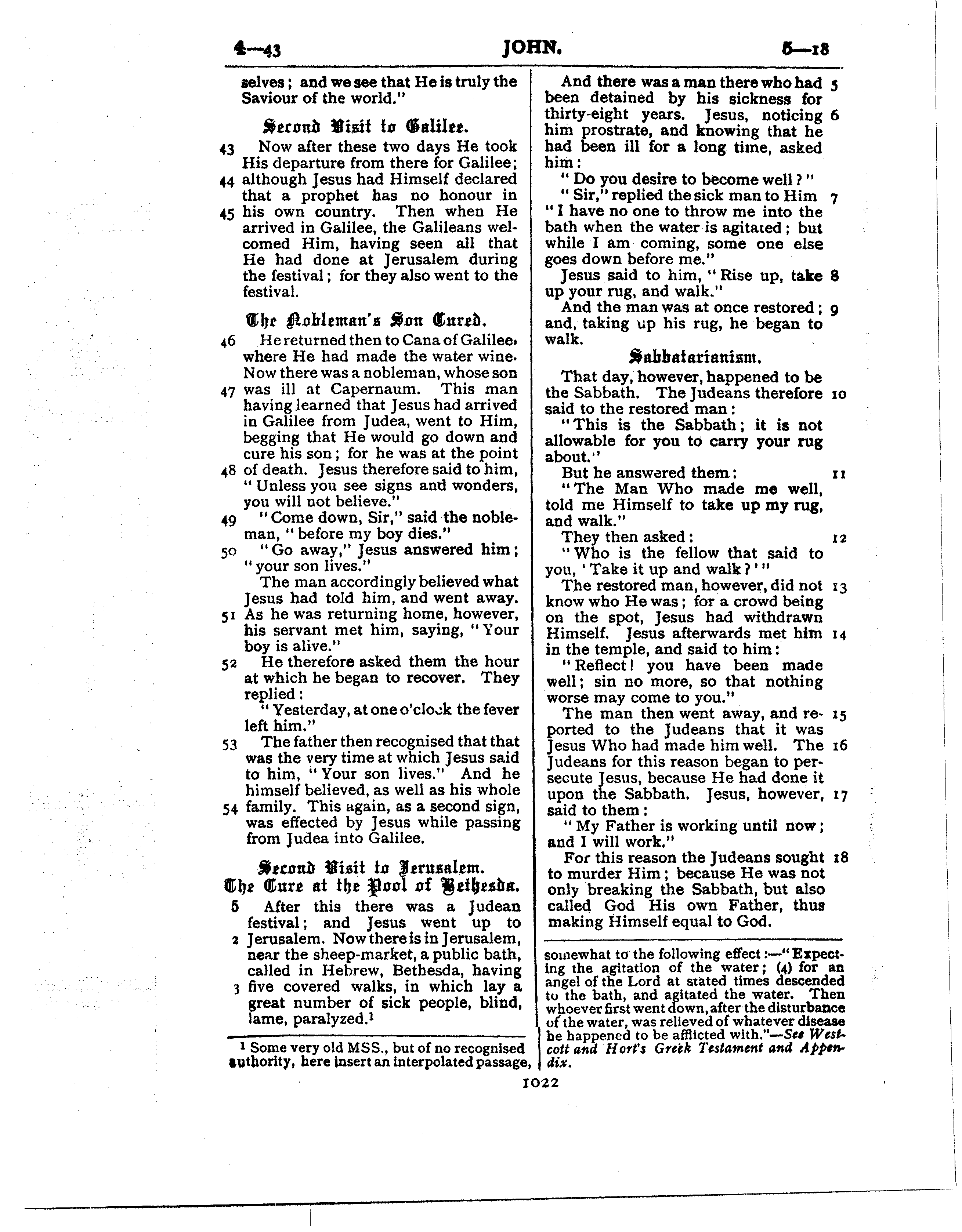 Ferrar Fenton Bible page 1022