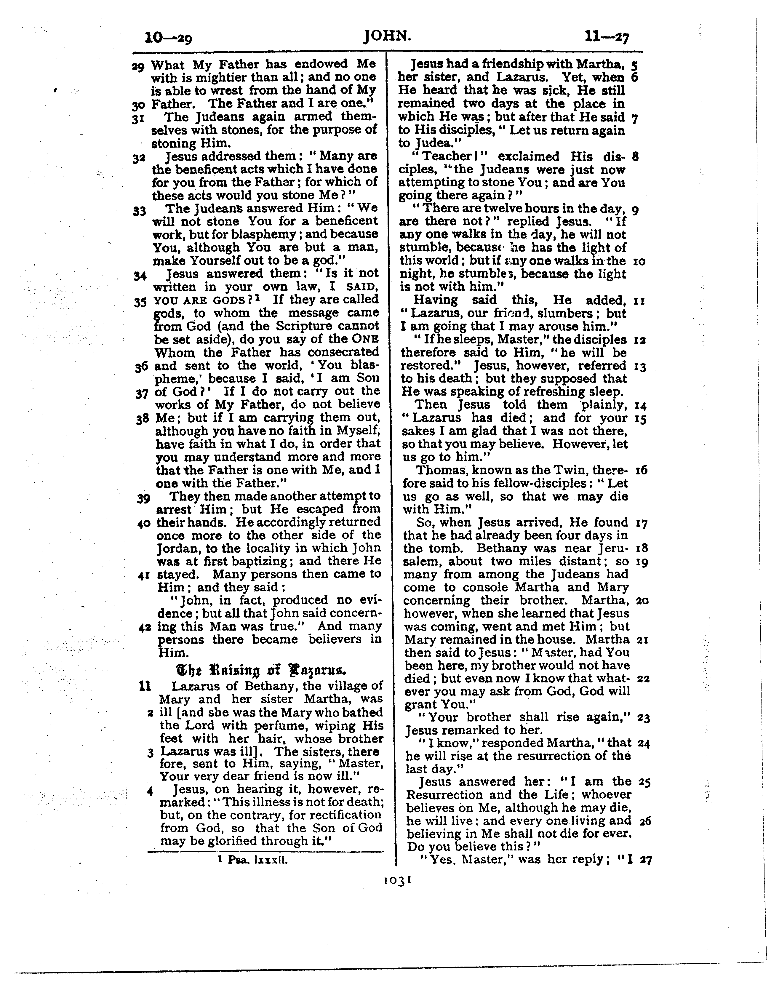 Ferrar Fenton Bible page 1031