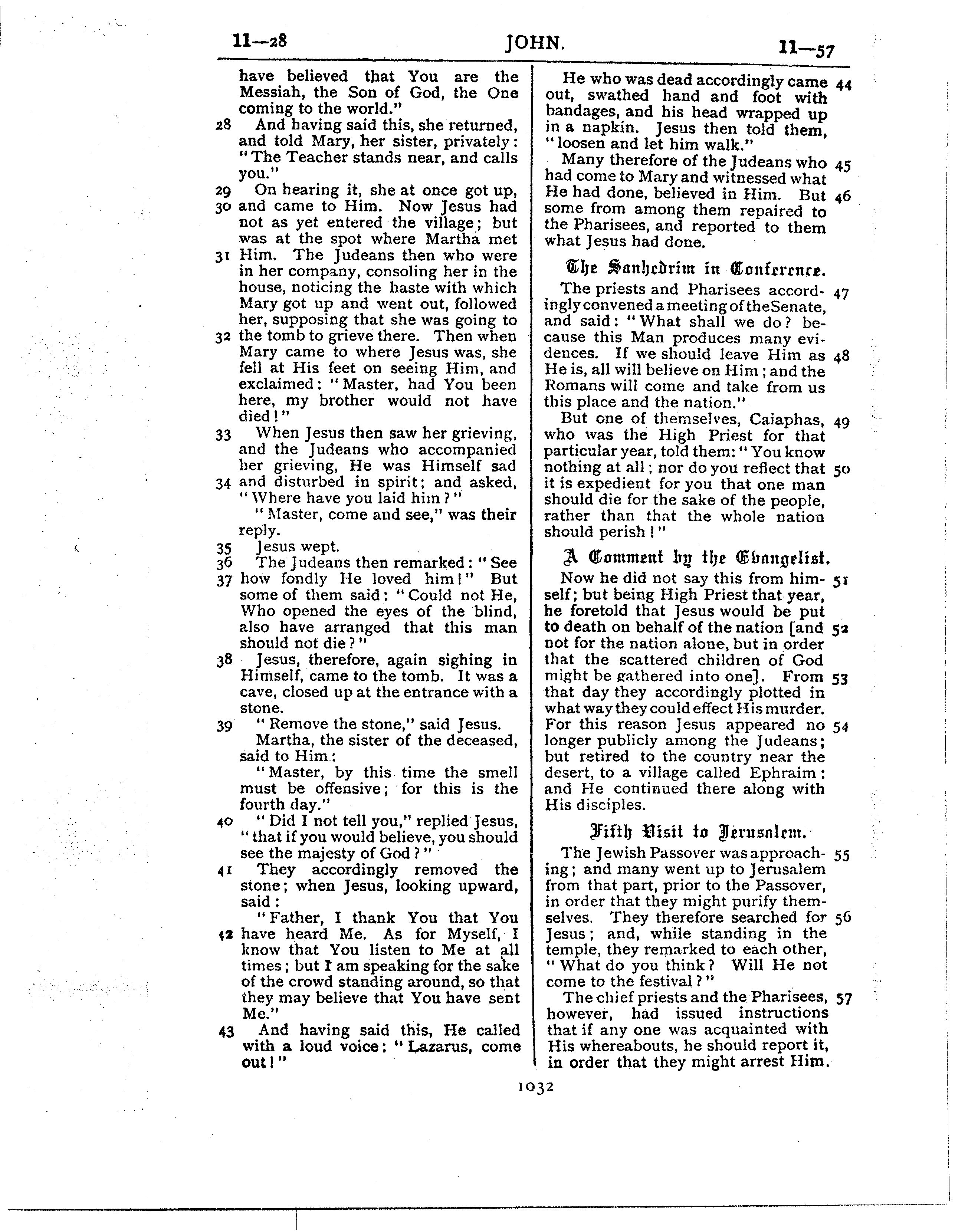 Ferrar Fenton Bible page 1032