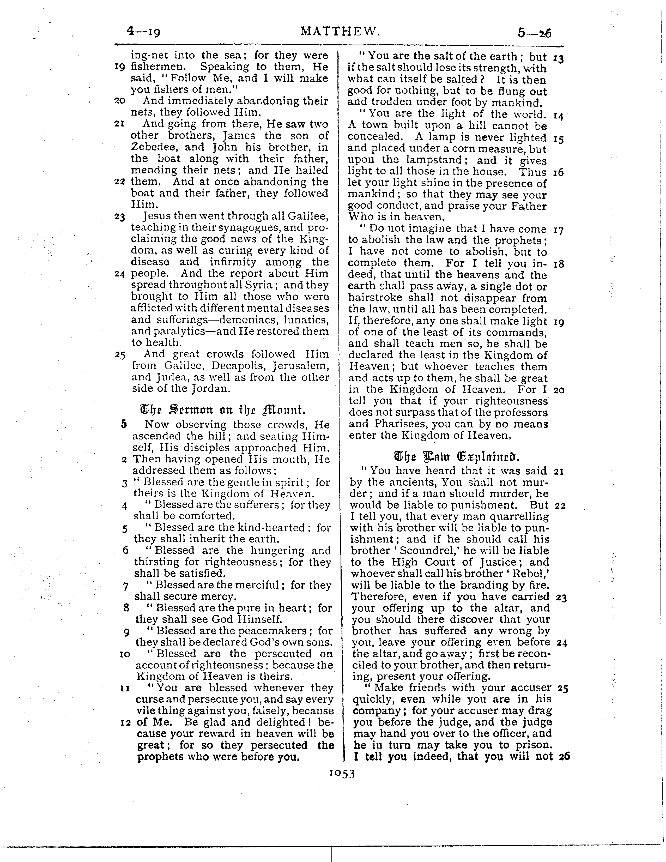 Ferrar Fenton Bible page 1053