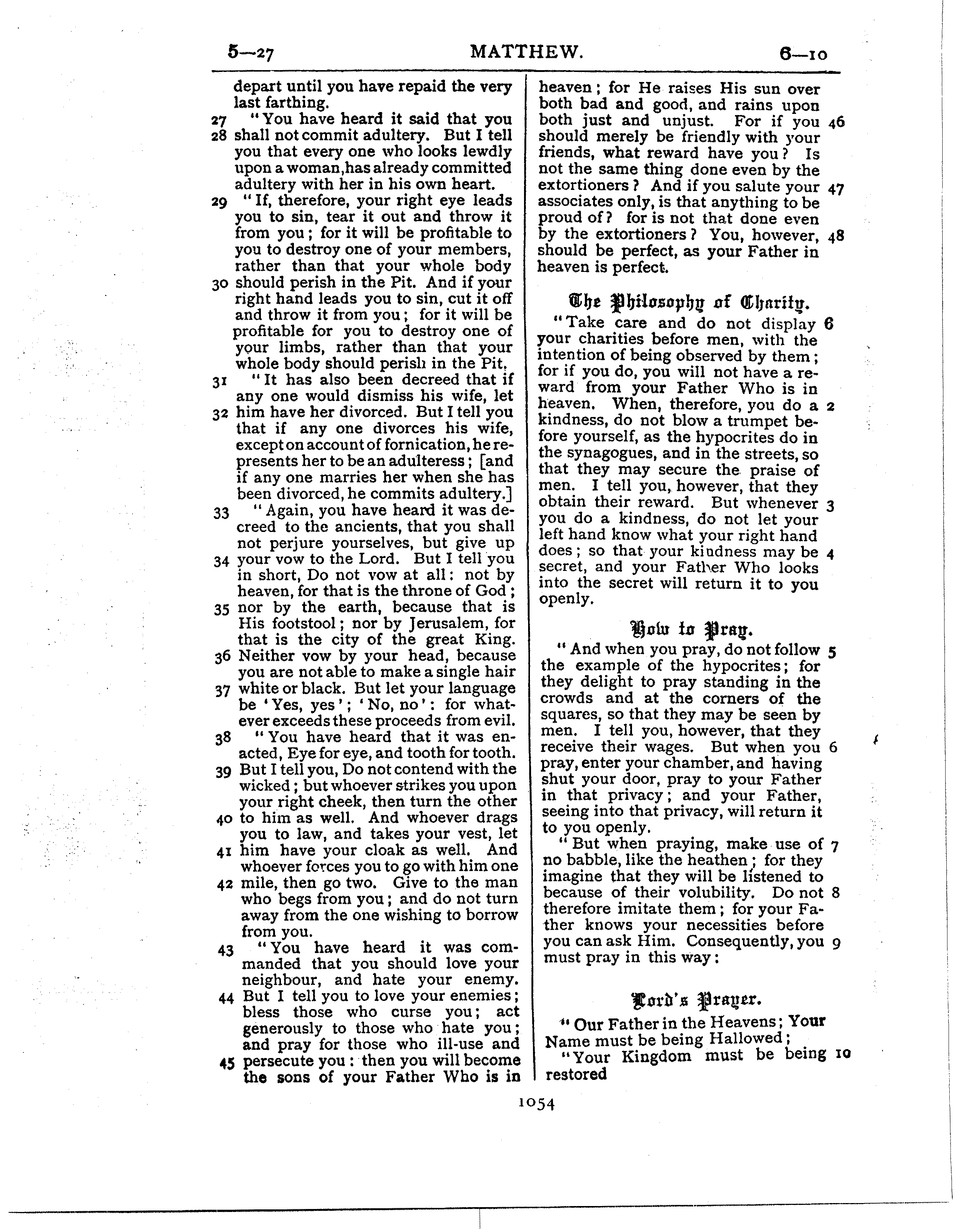 Ferrar Fenton Bible page 1054