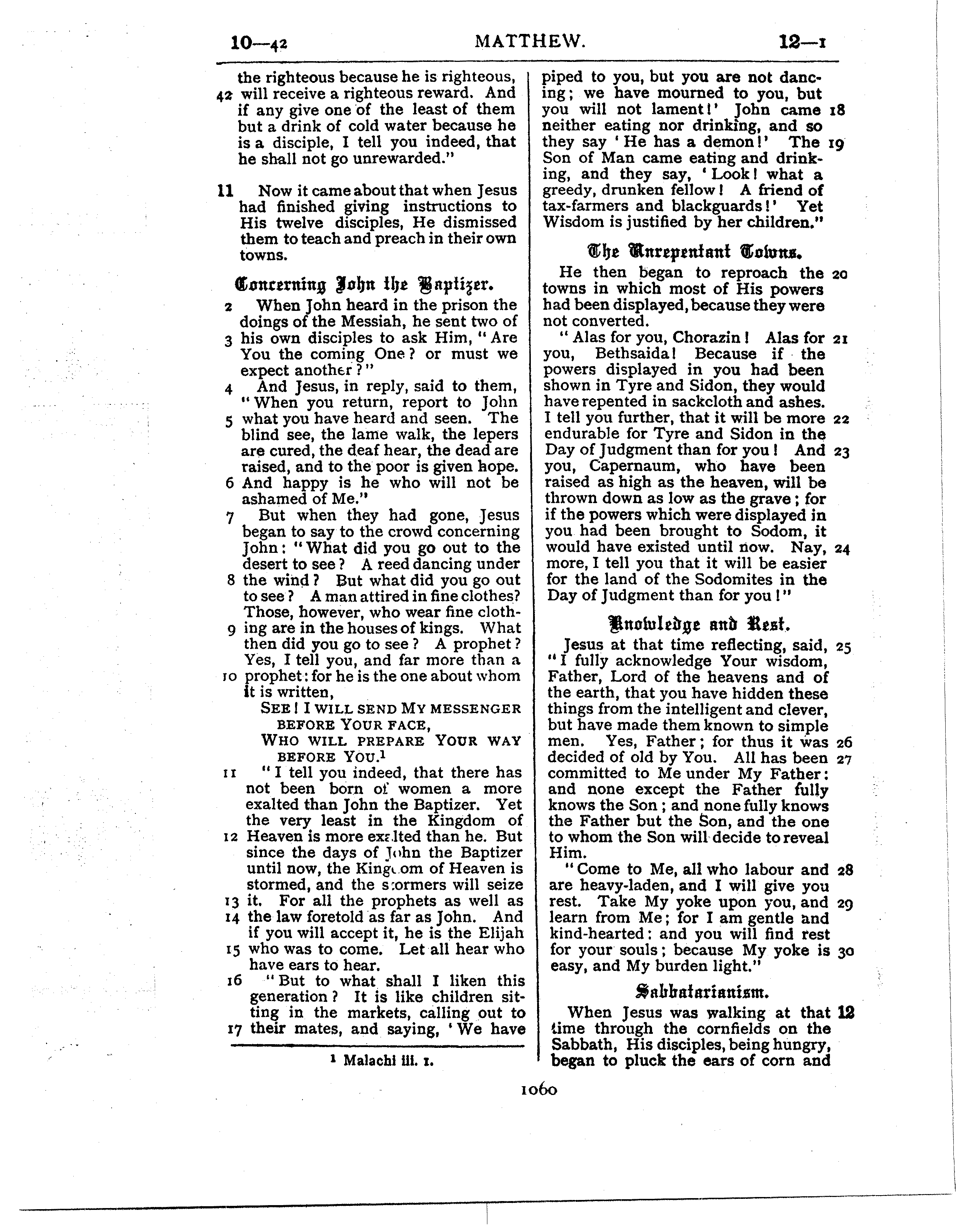 Ferrar Fenton Bible page 1060