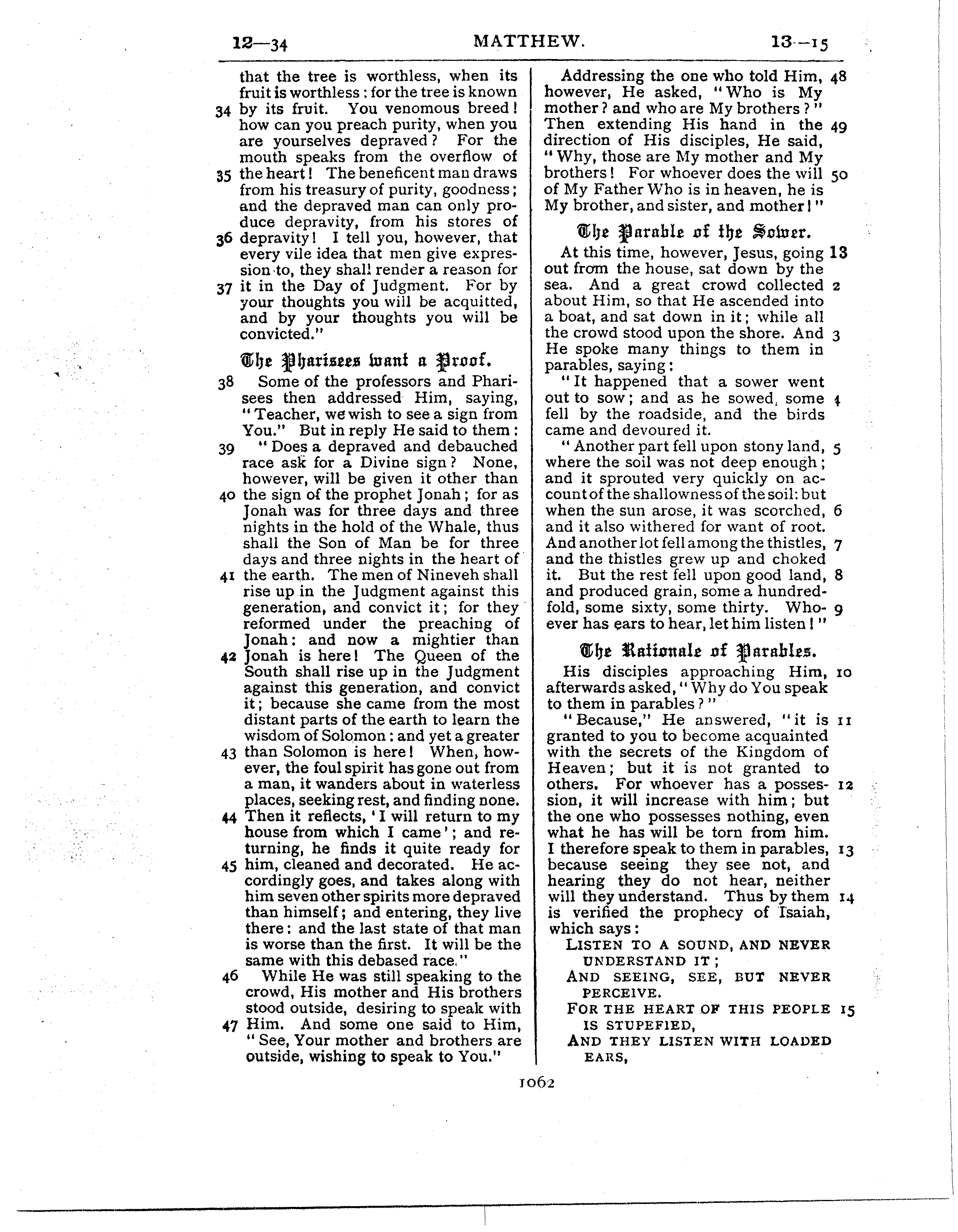 Ferrar Fenton Bible page 1062