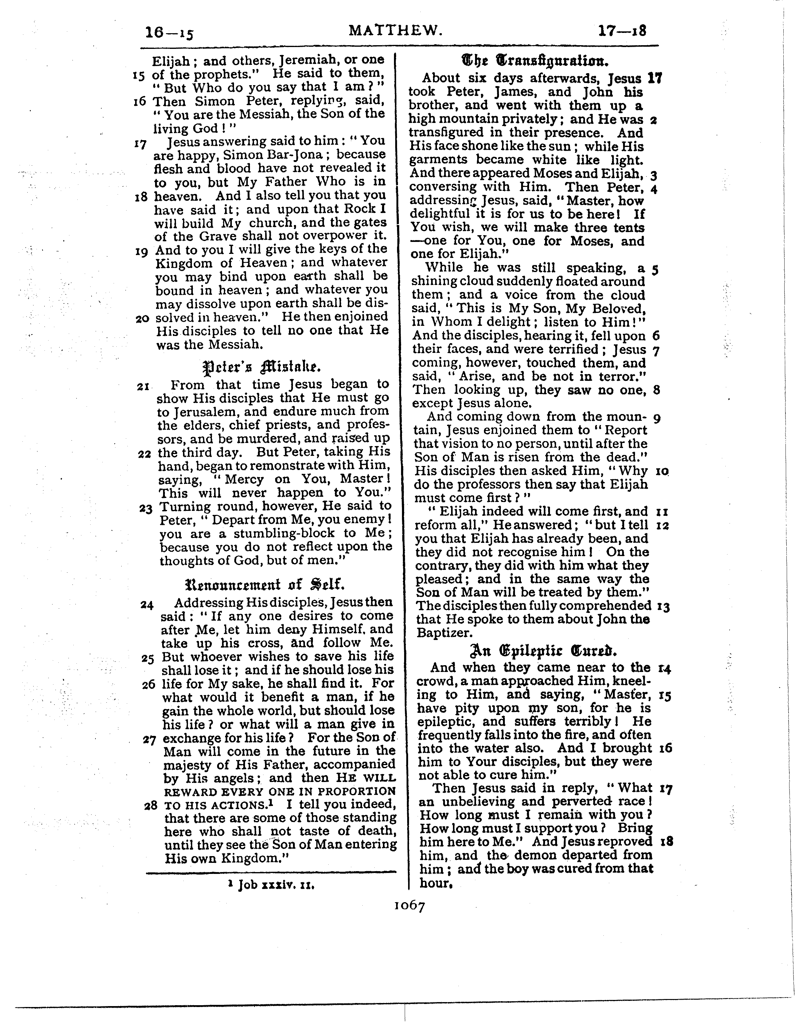 Ferrar Fenton Bible page 1067