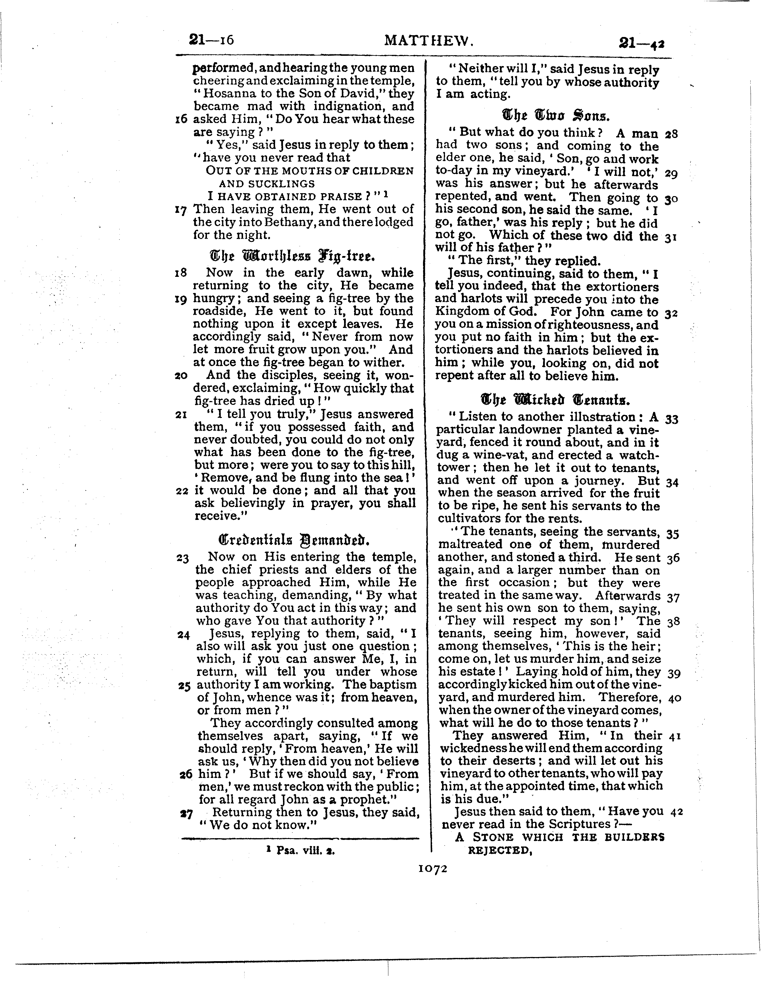 Ferrar Fenton Bible page 1072