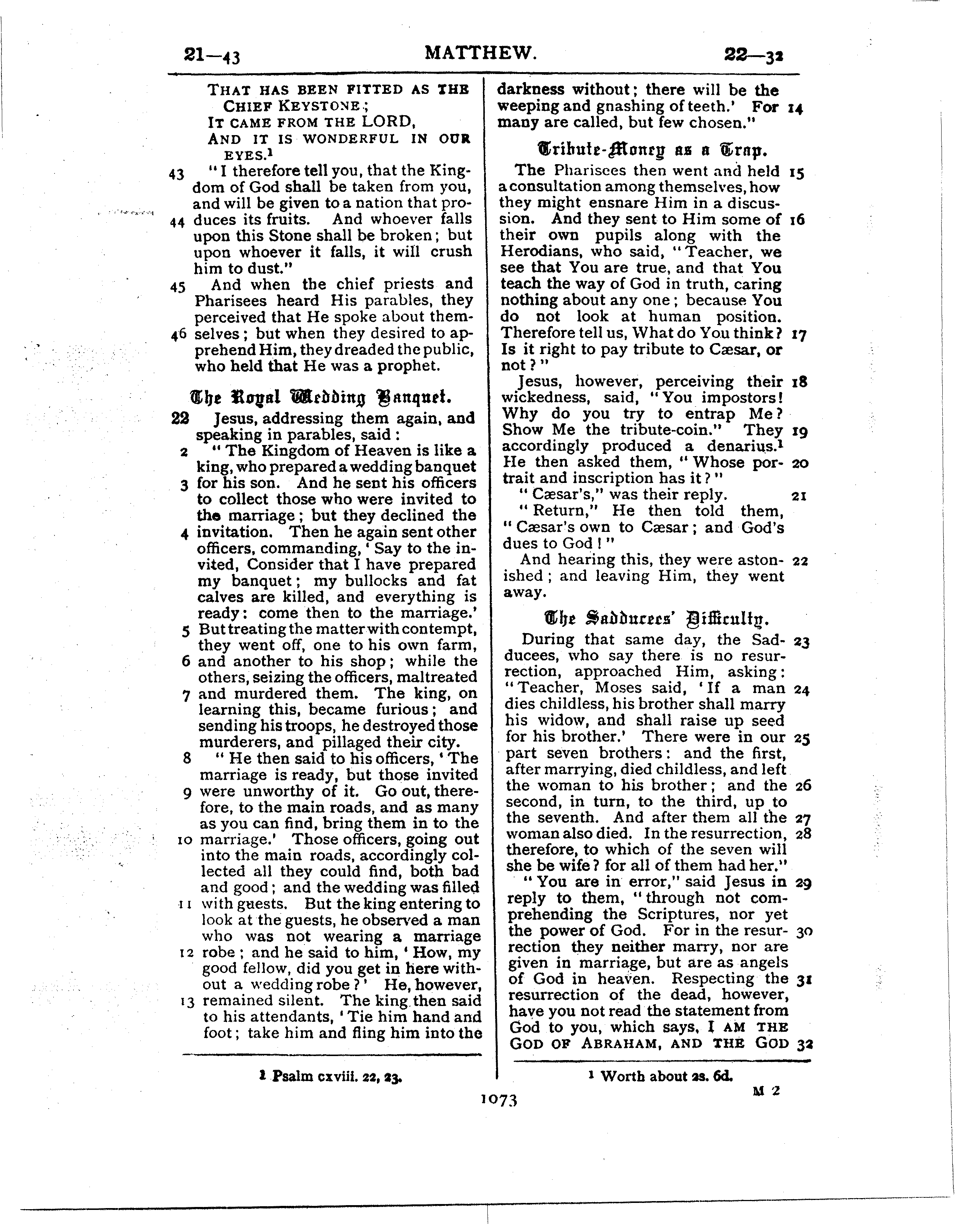 Ferrar Fenton Bible page 1073