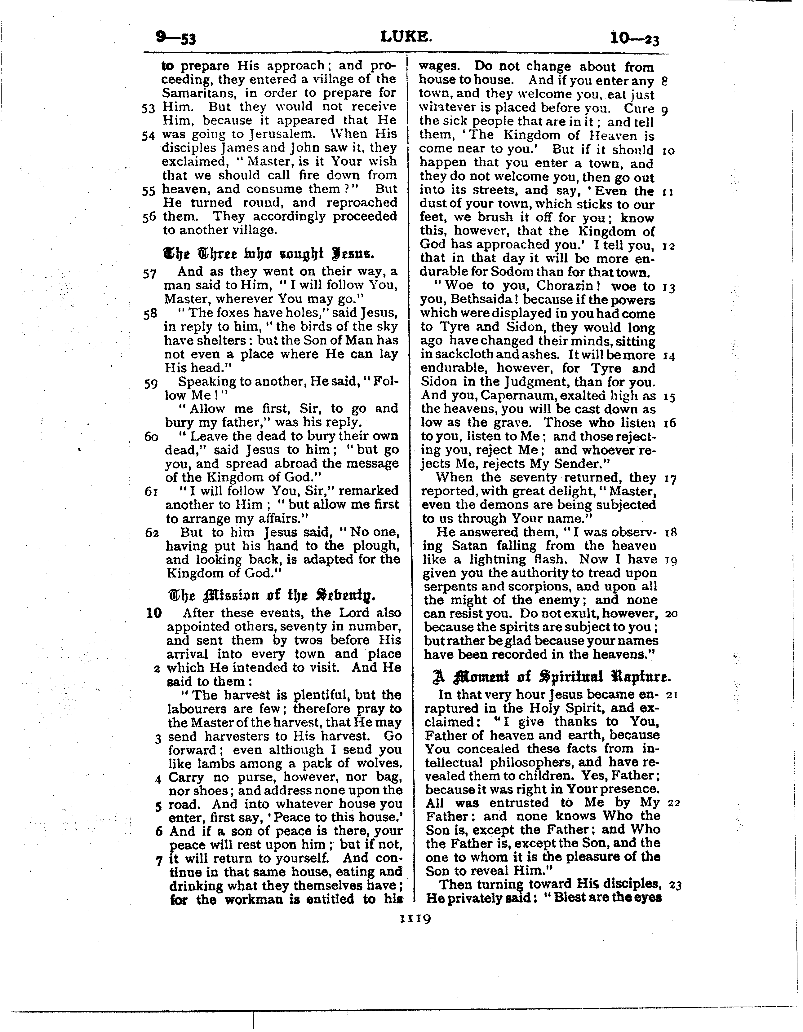 Ferrar Fenton Bible page 1119