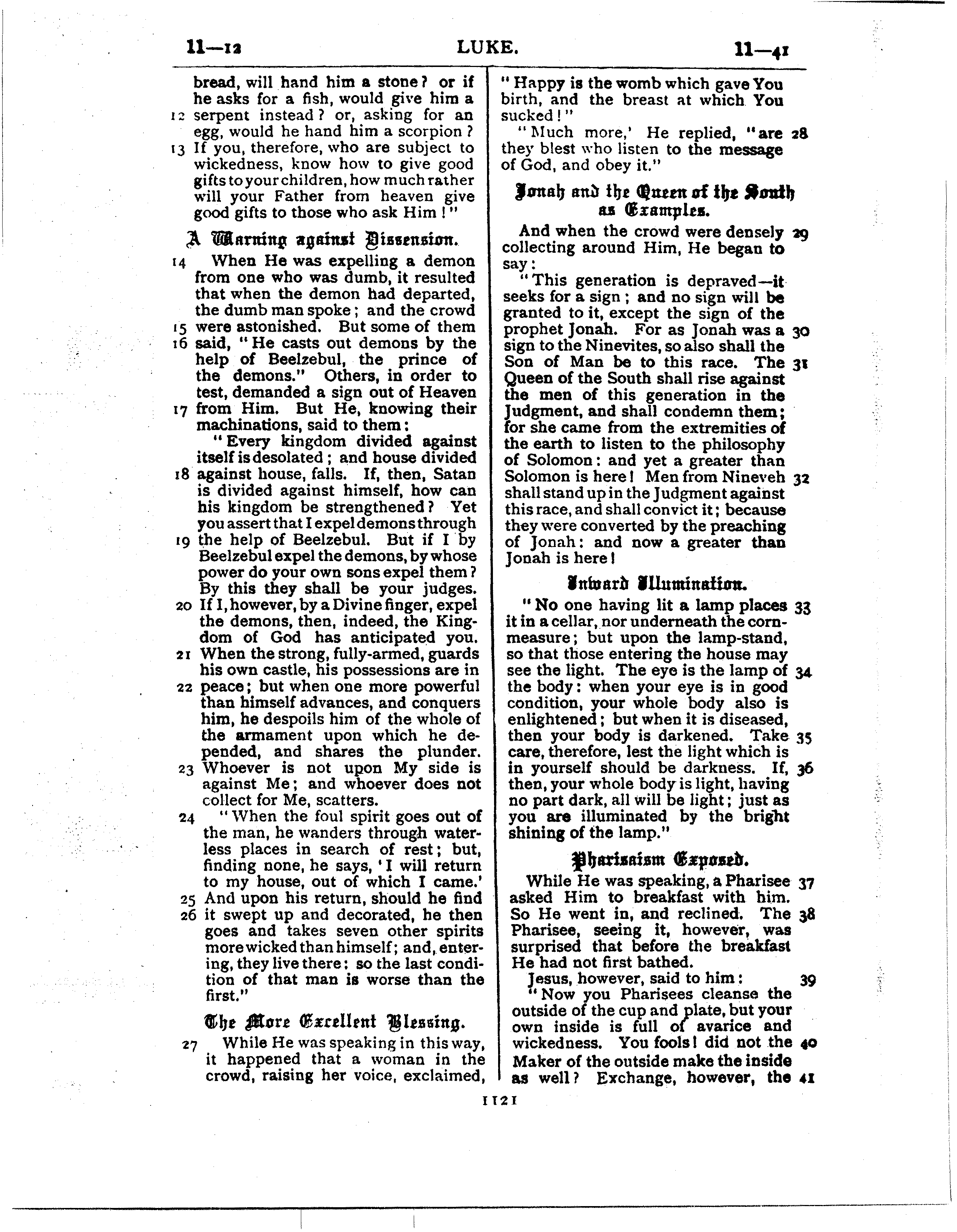 Ferrar Fenton Bible page 1121