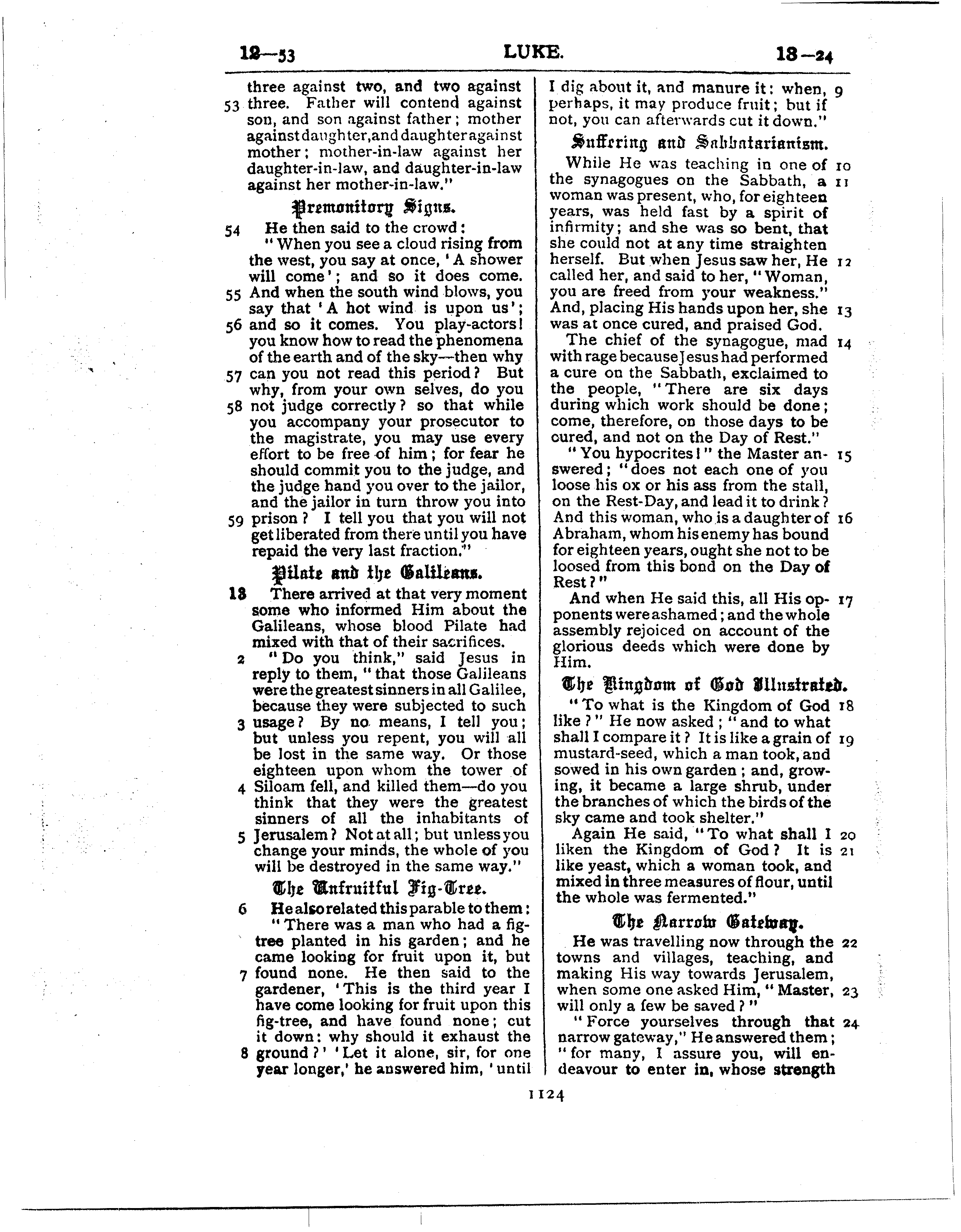 Ferrar Fenton Bible page 1124