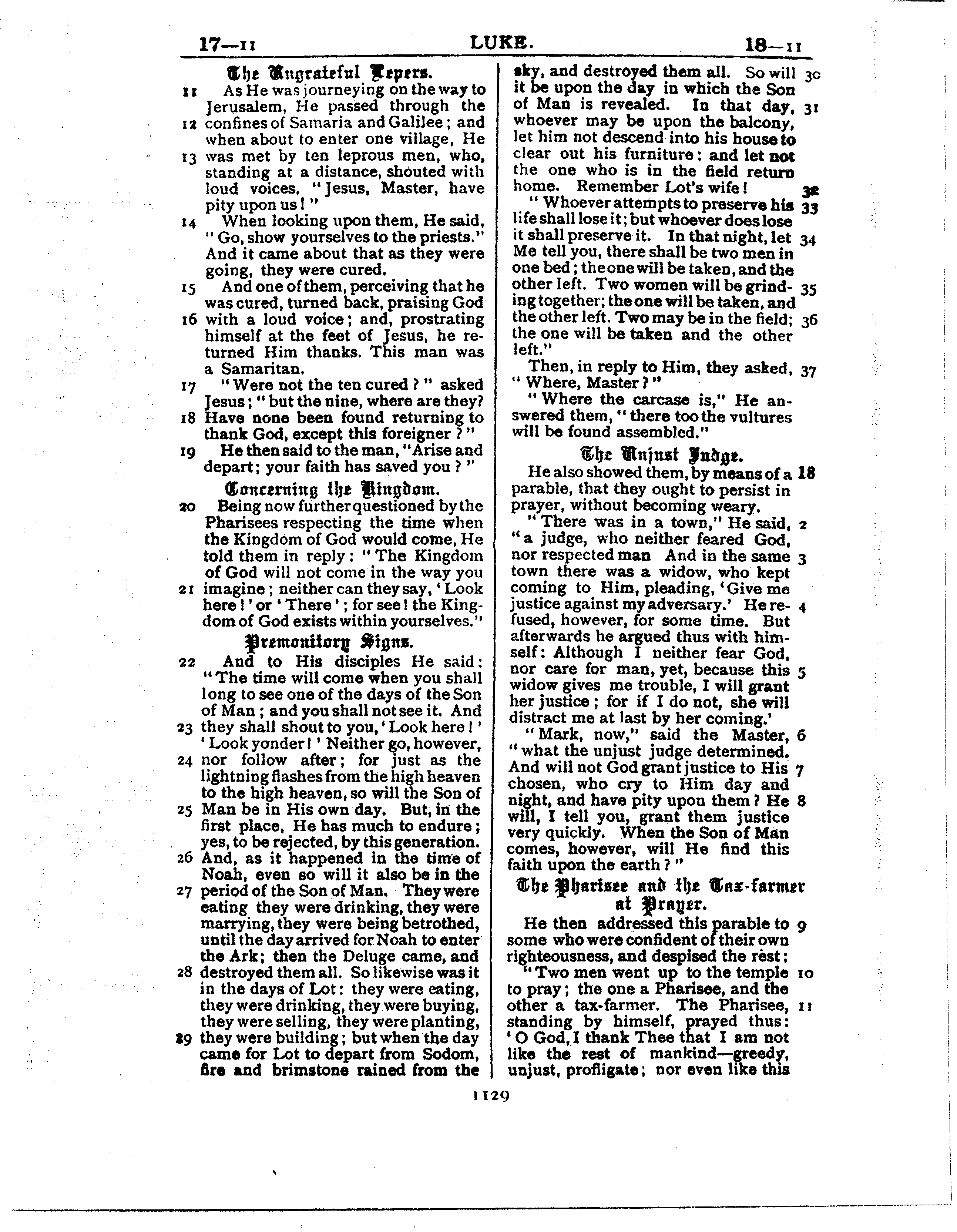 Ferrar Fenton Bible page 1129