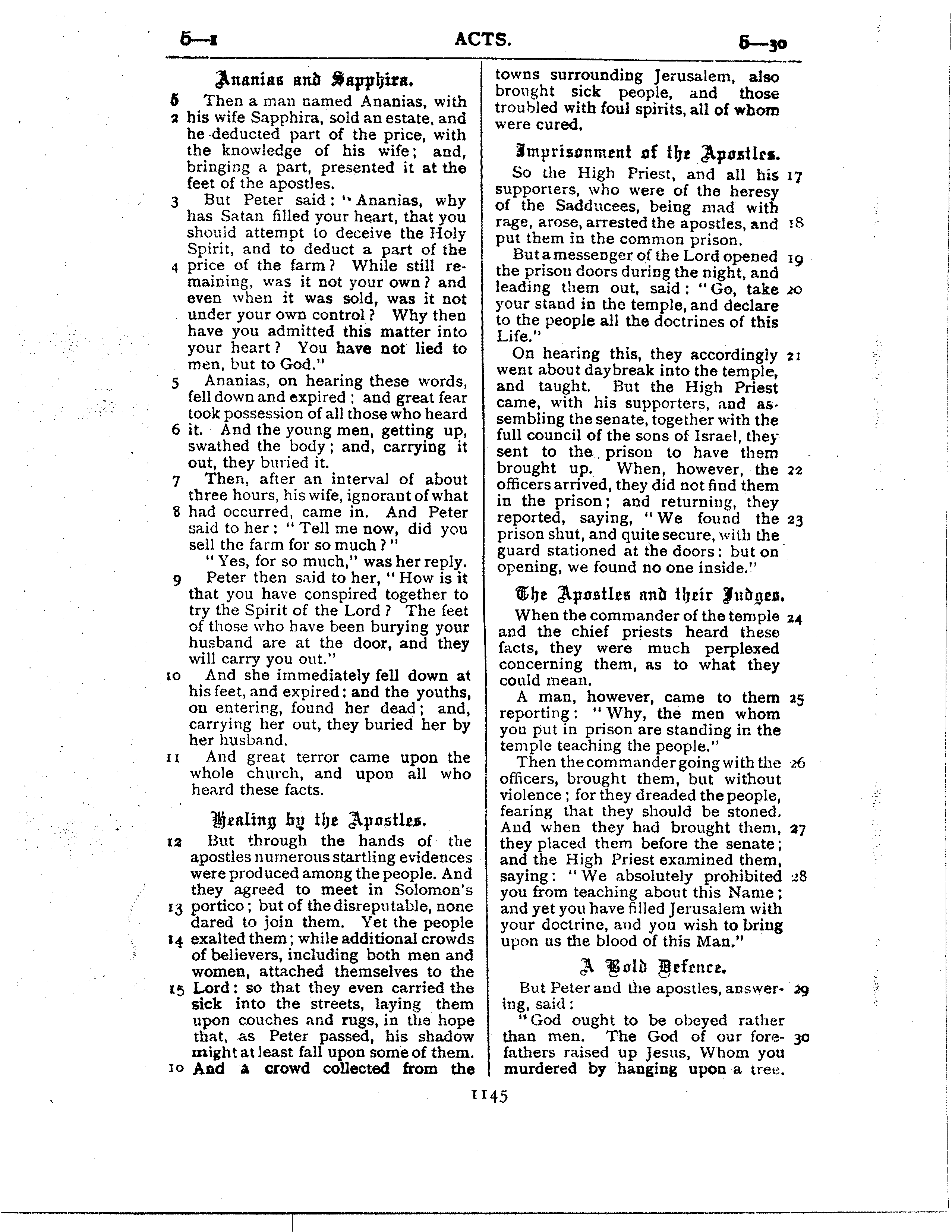 Ferrar Fenton Bible page 1145