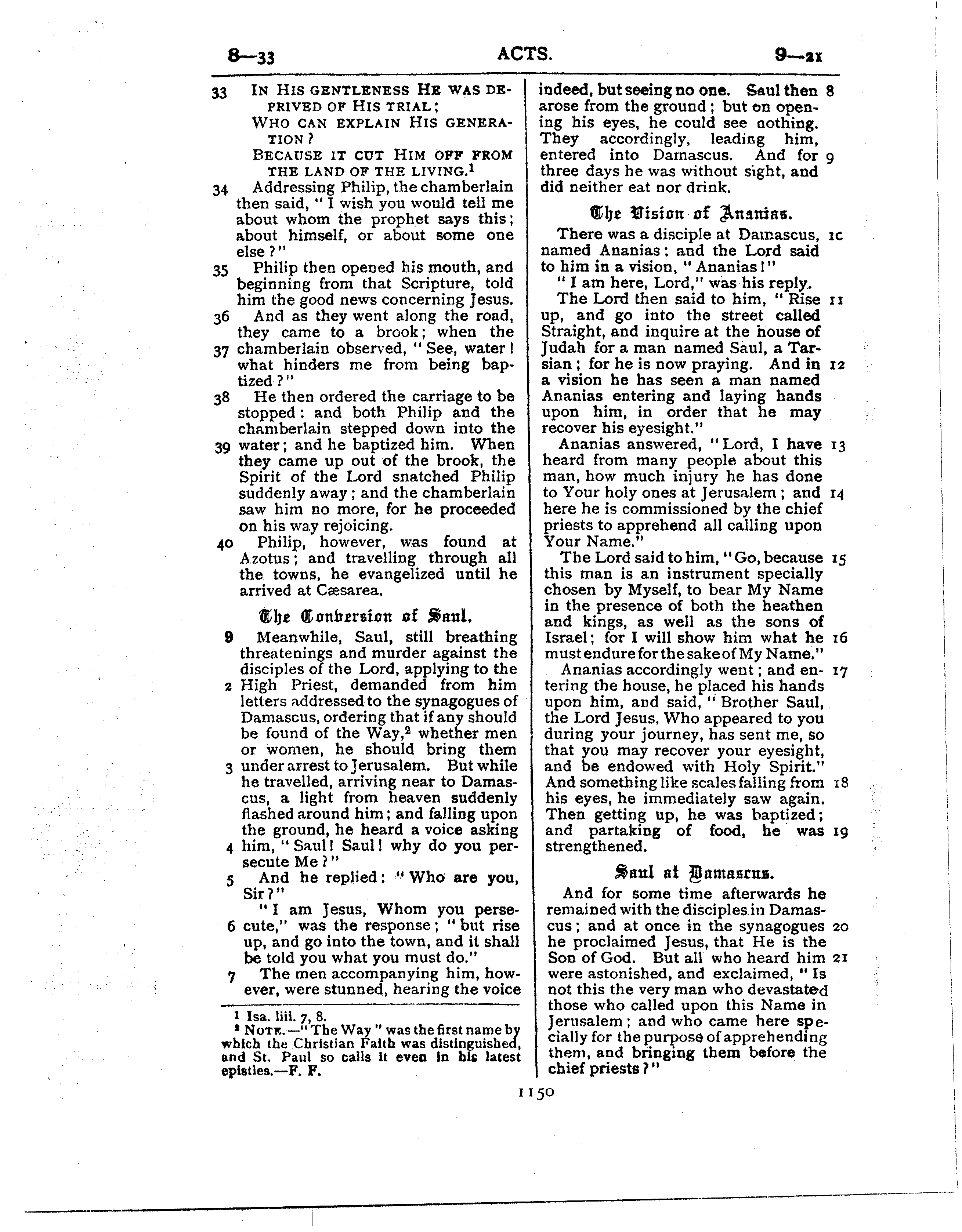 Ferrar Fenton Bible page 1150