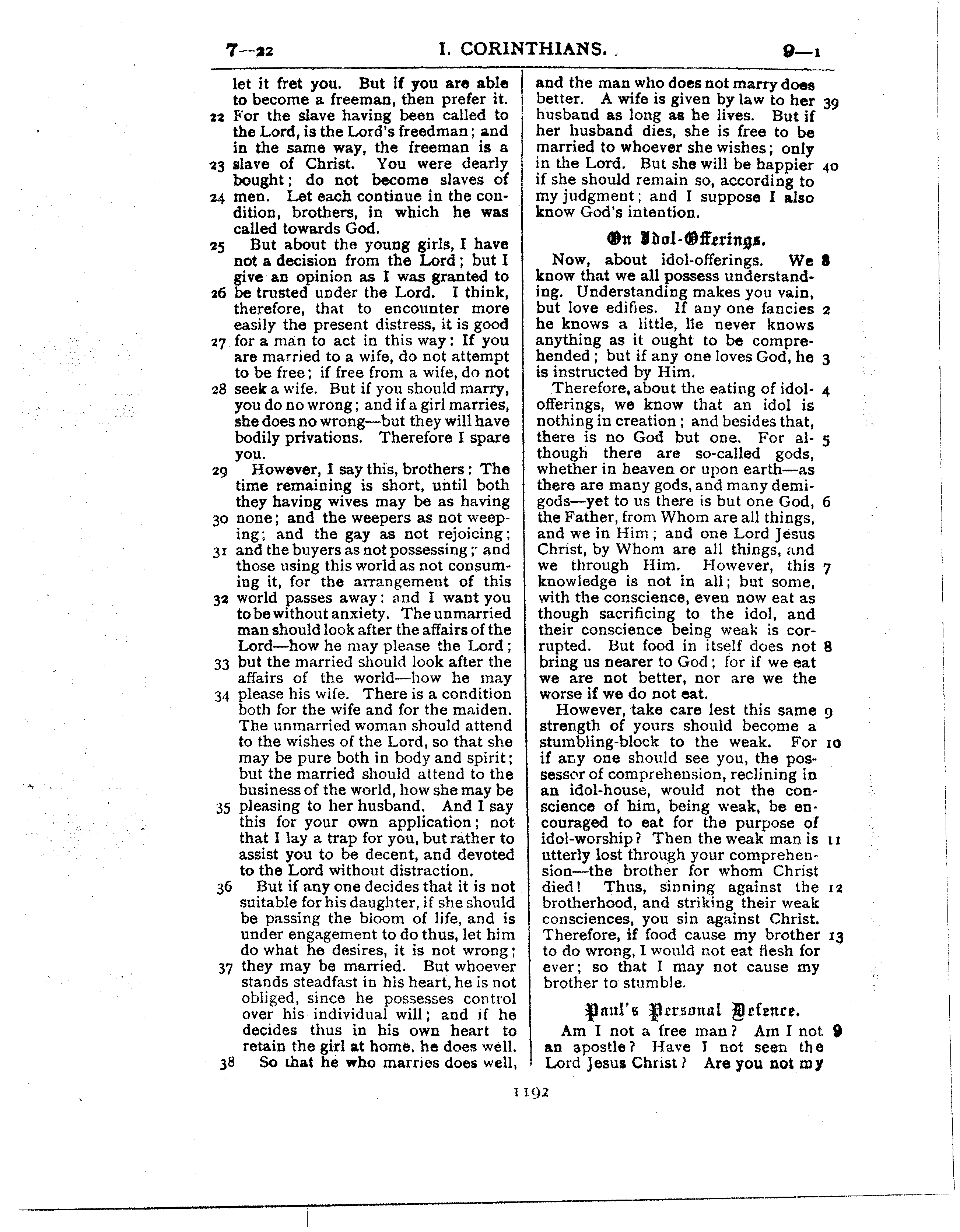 Ferrar Fenton Bible page 1192