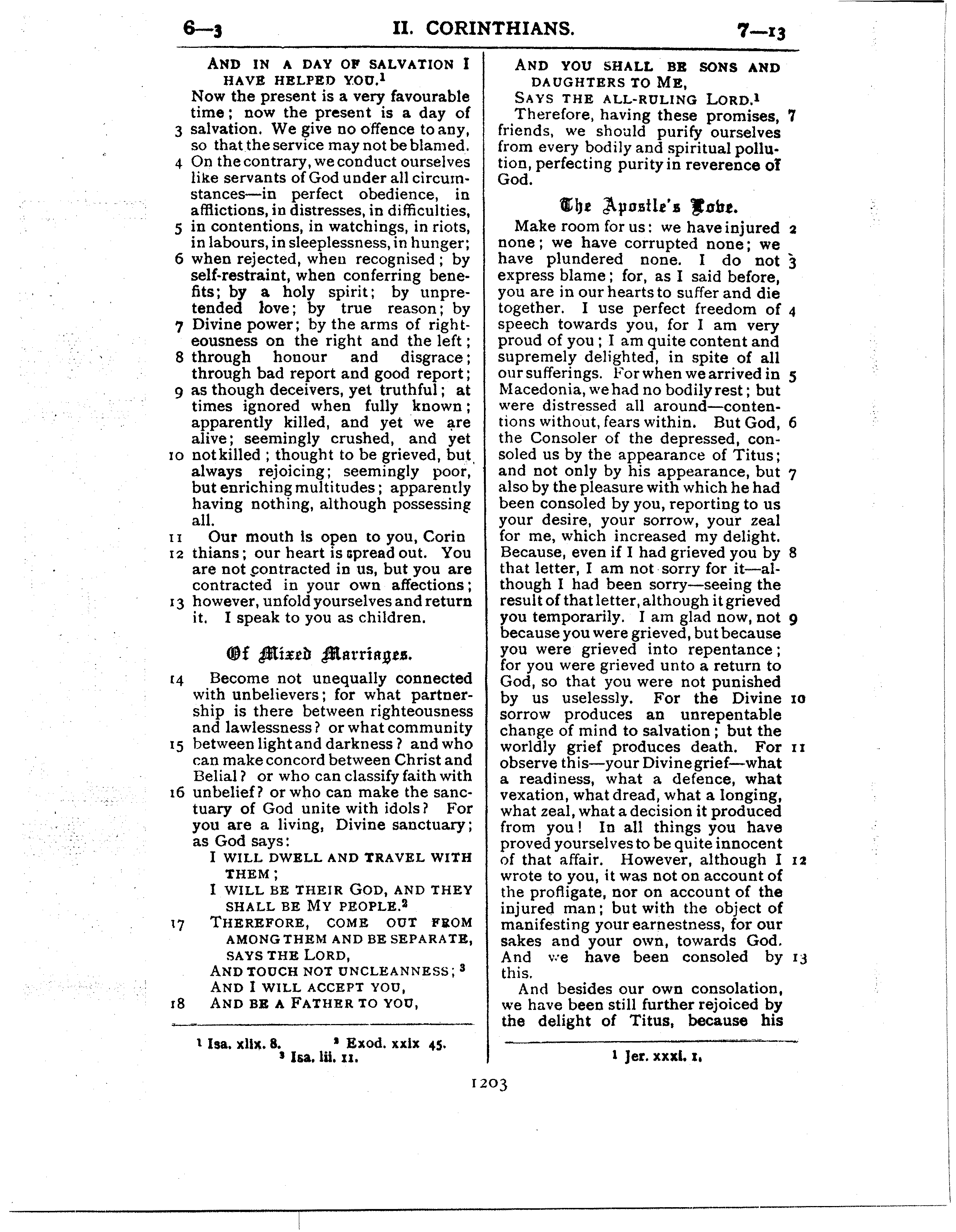 Ferrar Fenton Bible page 1203